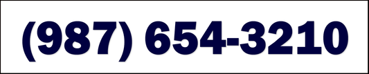Phone Number Banner . 10ft x 2ft